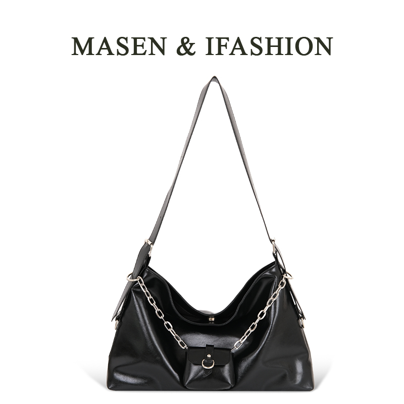 2025新款高级感黑色软皮托特包