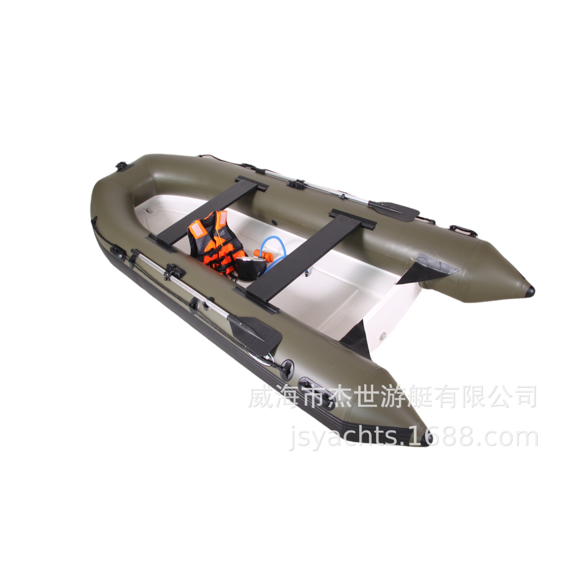 玻璃钢RIB救援艇4米7充气快艇PVC钓鱼船救援橡皮艇TPU充气式