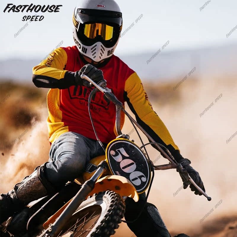 DEUS复古骑行摩托车赛车服长袖速干衣骑行服机车大码夏季透气定制