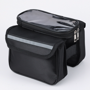 触屏自行车前梁包山地车手机包上管包水壶包骑行装备儿童马鞍双包