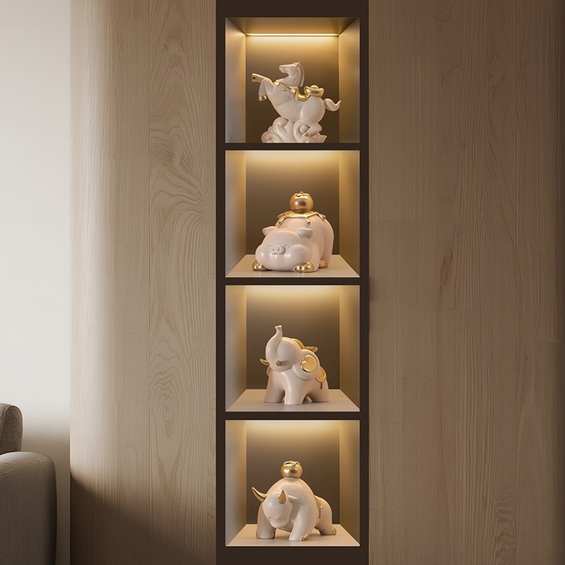 酒柜装饰品摆件轻m奢高档现代简约新中式电视餐柜家居客厅红酒架
