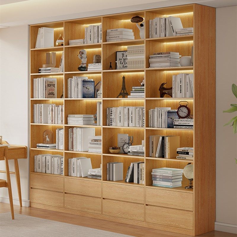 Enf定制全实木书柜学生家庭集成壁挂式现代简单地板R站立式书架组