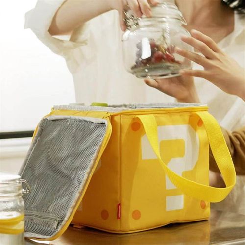 日系超级玛丽保温包折叠防漏水问号方块户外U野餐保温保冷袋