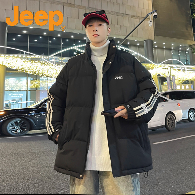 Jeep吉普棉衣男士冬季加厚保暖防风面包服宽松运动风外套棉袄上衣