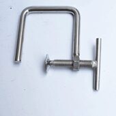 卡夹具卡老虎固定夹喇叭夹机械U型卡老虎夹具方不锈钢粗10定制430