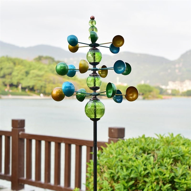 花园装饰b风车摆件插地铁u艺别墅园林户外草坪摆设庭院造景布置院