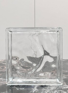 新款实心砖云雾纹白色透光半透明方形玻璃砖浴室玄U关水晶砖隔断