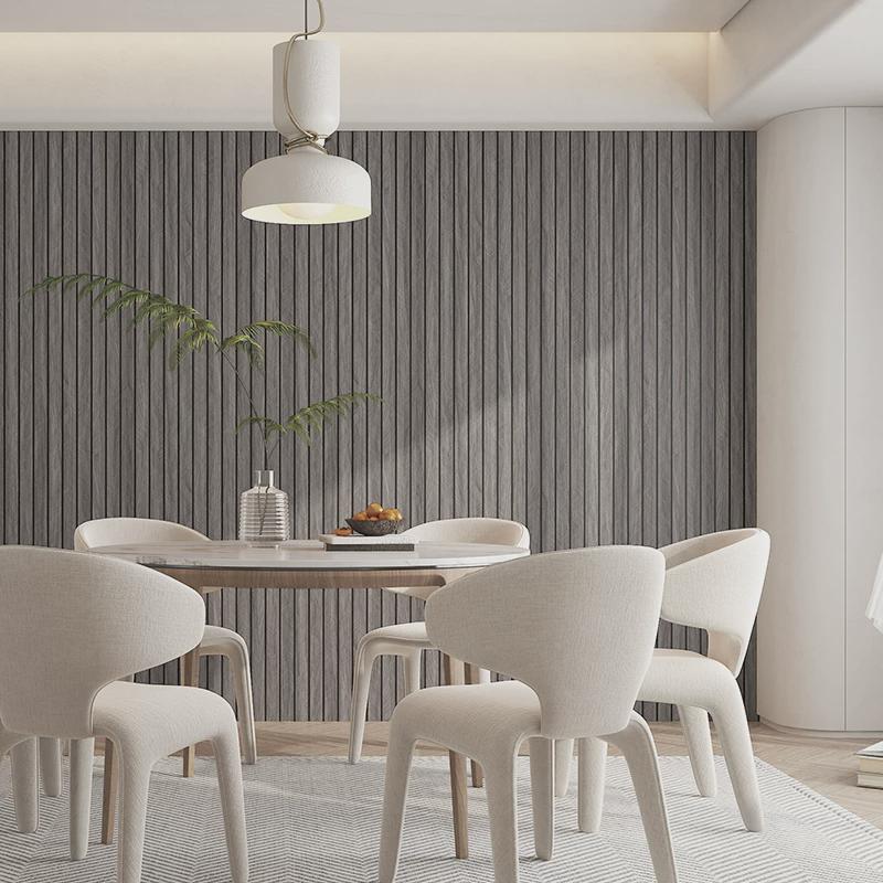 自粘墙咔c木纹格栅墙板防水墙贴客厅沙发电视背景墙装饰改造翻新