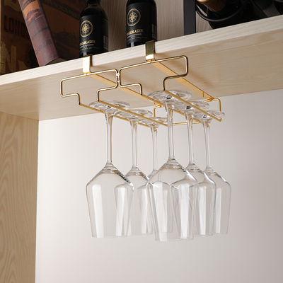 免打孔创意红酒杯架n悬挂置物倒挂高脚杯架子现代家用简约葡萄酒