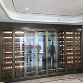 每不锈钢酒柜餐厅 酒味品廊恒温酒柜展柜窖 家庭酒柜酒方轻奢酒柜