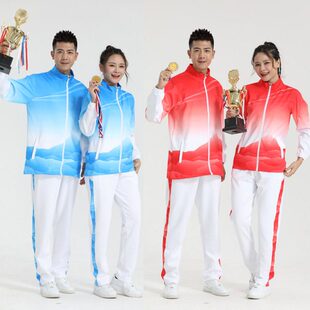 女大合唱新款广场工间操团体活运动服男操服专用体操力操广播比赛