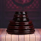 圆形陶瓷摆件装 饰仿实木配件底座木质木质酒坛花盆花瓶架底托鱼缸