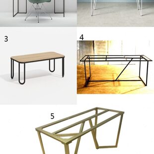 岩脚餐桌板大理石桌桌架办公桌子腿脚会议桌桌腿支架铁艺定制餐台