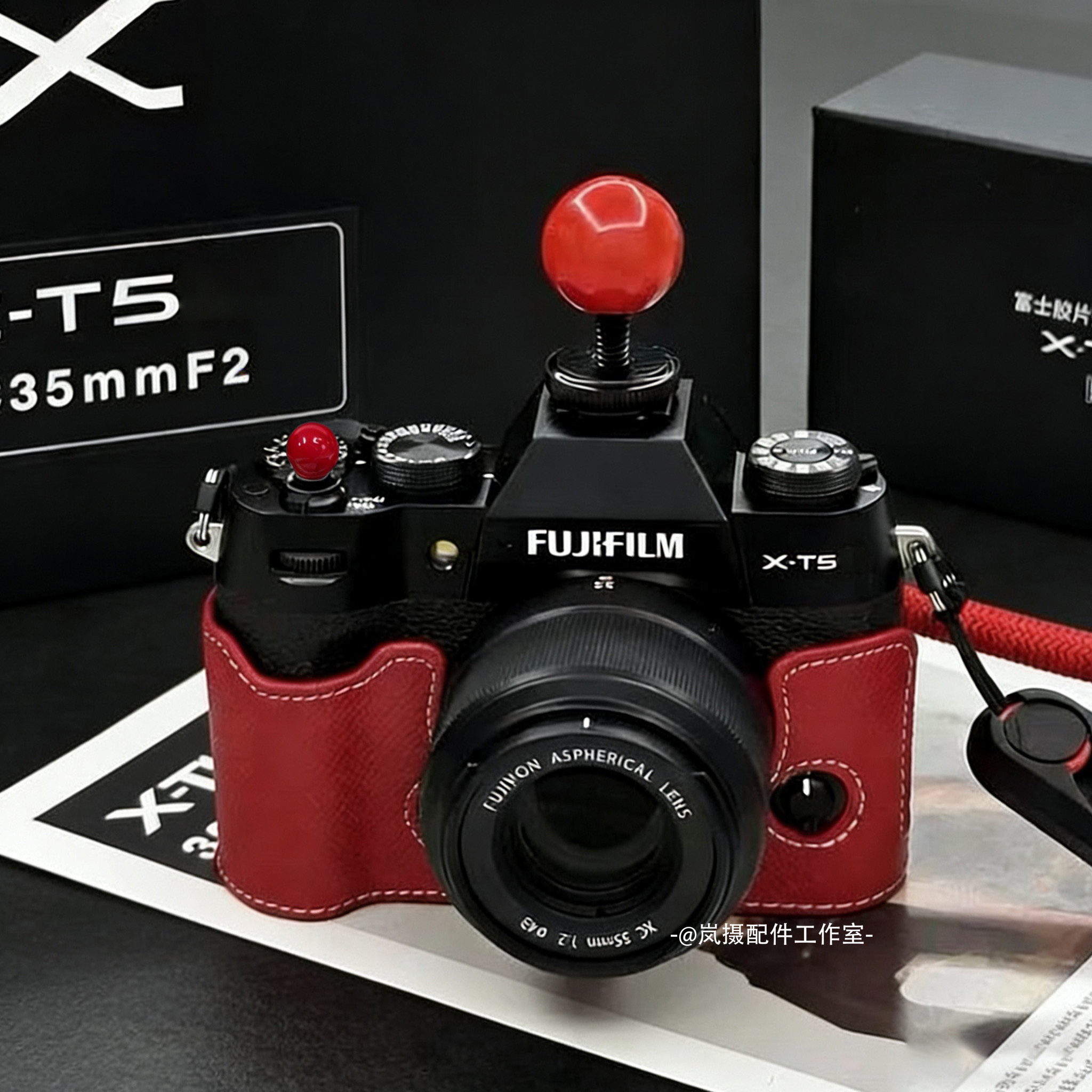 红色保护套富士xs20/10xt30三代XT5XE5XM5相机底座套r50索尼zve10图片