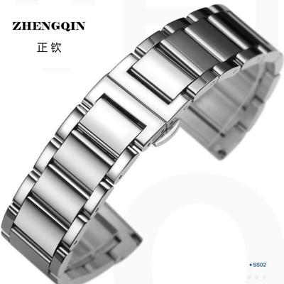 适用VETOO维途纯钢表带 代用各品牌钢带 蝴蝶扣 全钢手表带男20 2