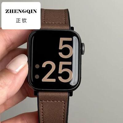 适用华为fit4手表表带真皮4pro新款疯马纹磁吸智能华为WATCH FIT4