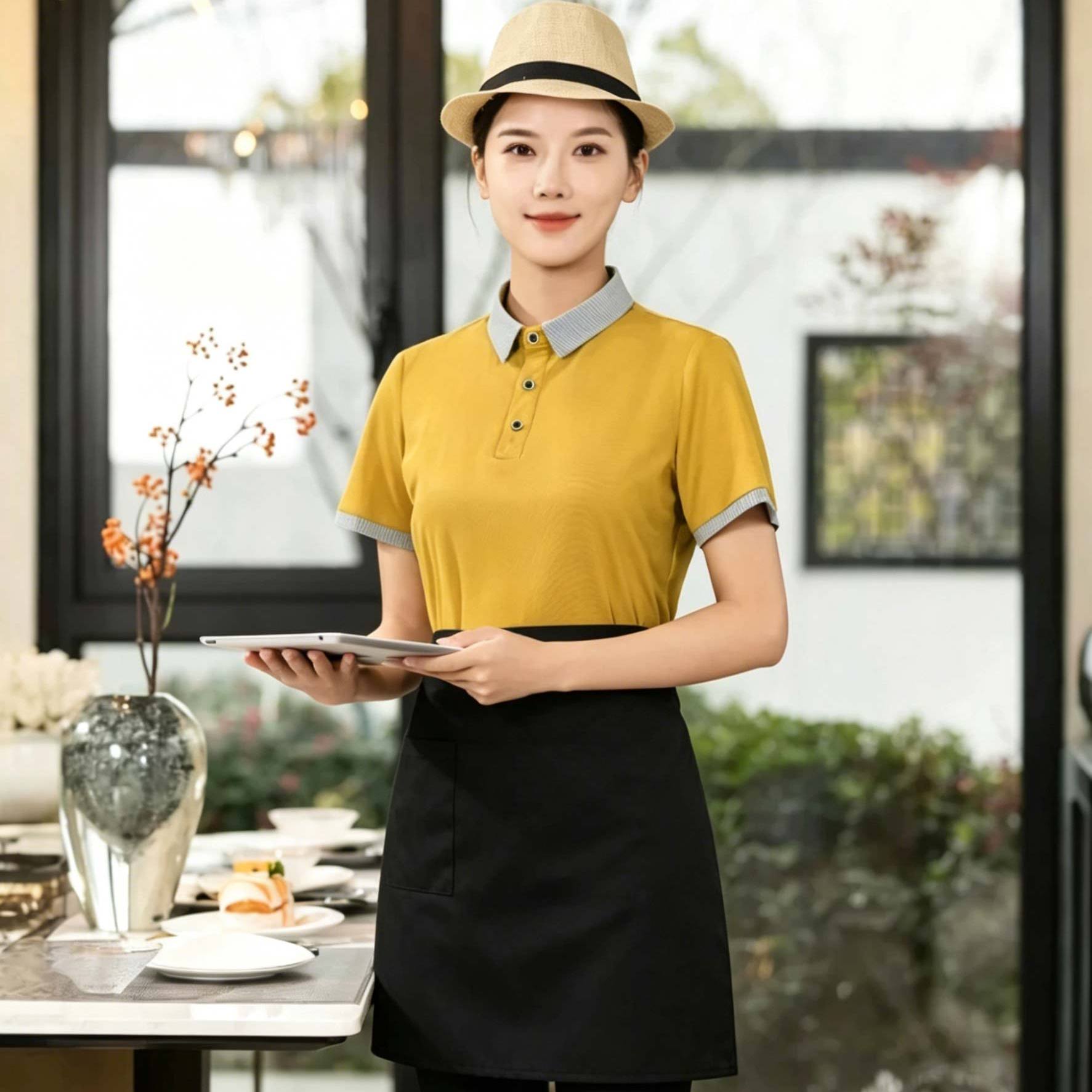 浙衣依酒店餐饮工作服Polo衫服务