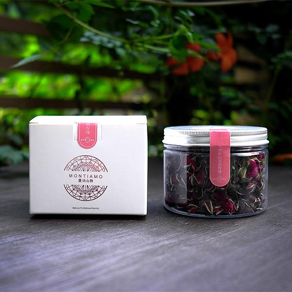 金边玫瑰花茶 云南大理高山天然上等新鲜干花蕾泡茶罐装40g