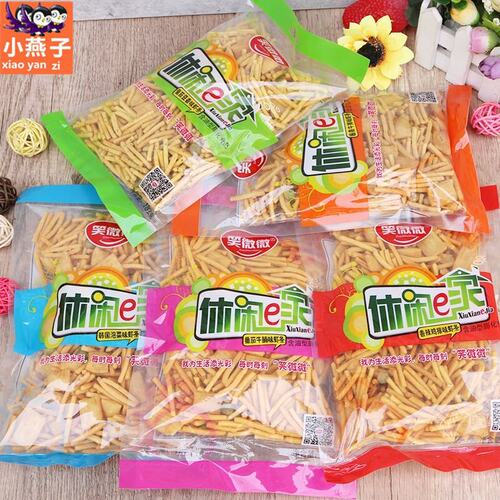 笑微休闲e家虾条五种口味