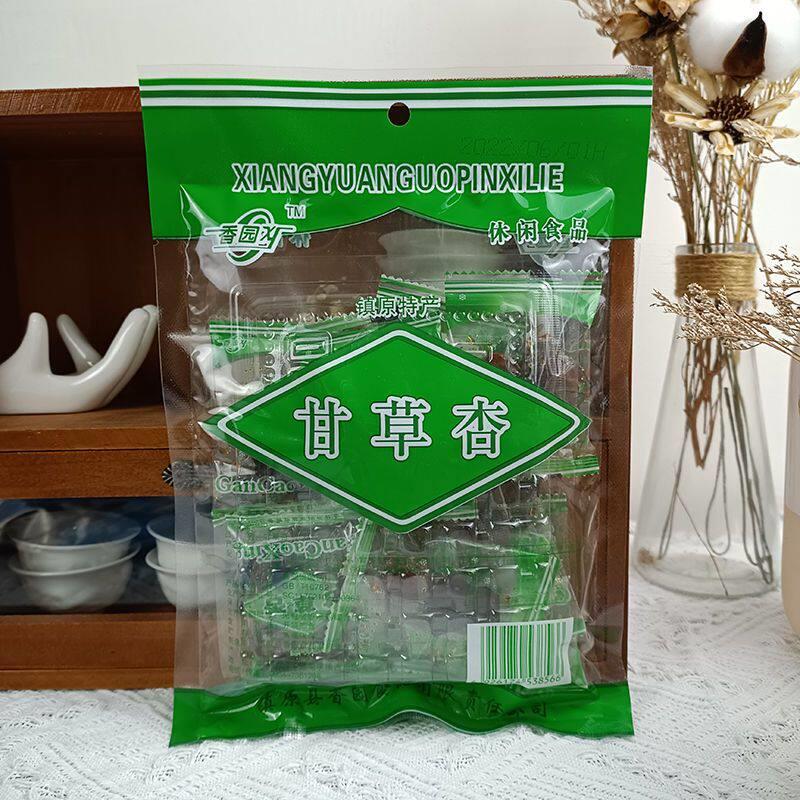 香园甘草杏肉胃康贡杏果脯蜜饯小时候8090後杏脯杏干休闲零食包邮