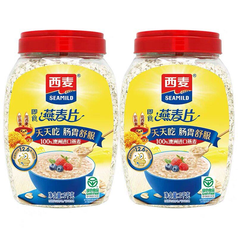 西麦纯燕片1000g桶装早餐