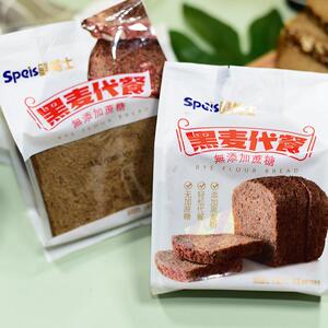 鲜焙士无蔗糖黑麦代餐吐司粗粮吐司全麦早餐办公零食小吃饱腹食品