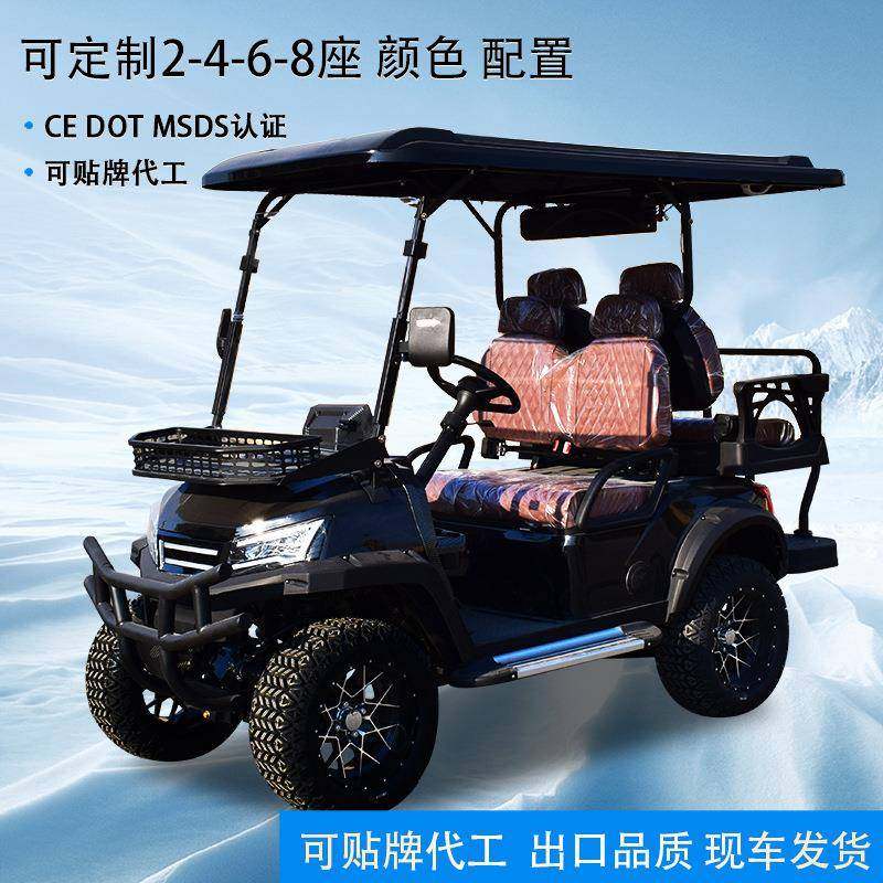 外贸2座4座6座高尔夫球车景区旅游观光车海滩沙滩电动高尔夫球车