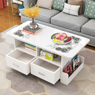 包邮茶几简约现代钢化玻璃茶几客厅小户H型创意简易茶几桌子多功