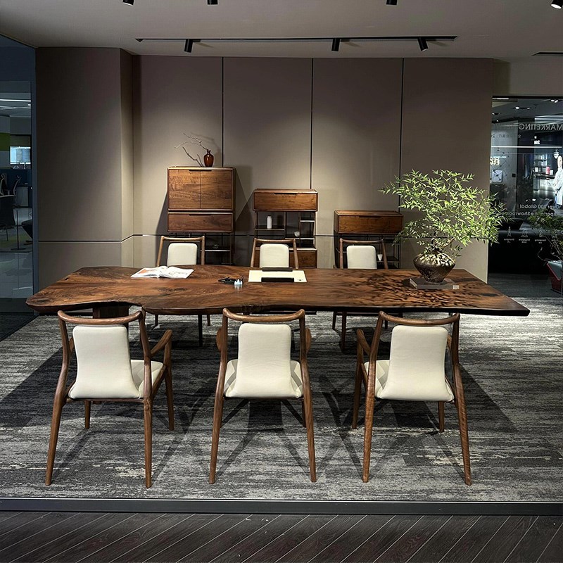 新中式茶桌2025新款高端茶台轻B奢现代高级感茶空间实木茶桌椅组