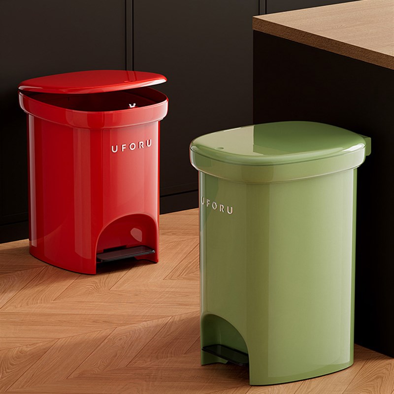 厨房垃圾桶专用无弯曲家用2x025新型大容量带盖客厅卧室脚操作