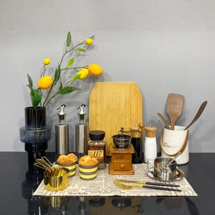 组合食谱创意现代简约摆件家居饰品台面书橱柜样板间厨房展厅摆设