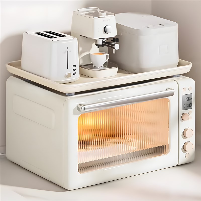 Madors微波炉置物架家用厨房台面电器上方托盘O多功能隔热收纳层