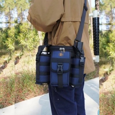 主推防泼雨双插水壶杯位男式肩斜挎防泼水7.9寸IRPAD伞便携游玩包