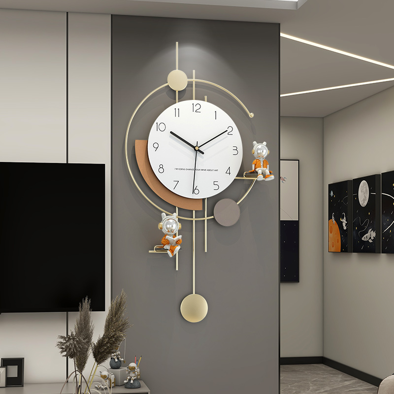 创意网红挂钟客厅2024新款现代简约F轻奢钟表高档大气装饰挂墙时