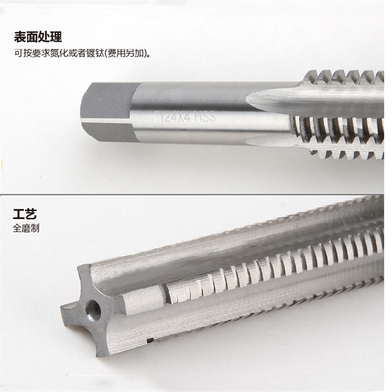 新款公制30度梯形机用丝攻T11u/T12*1.5*2*2.5*3*4双头多头左现货