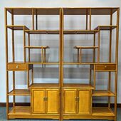 仿古实木金丝楠木中式 家具陈列架博古架展示架