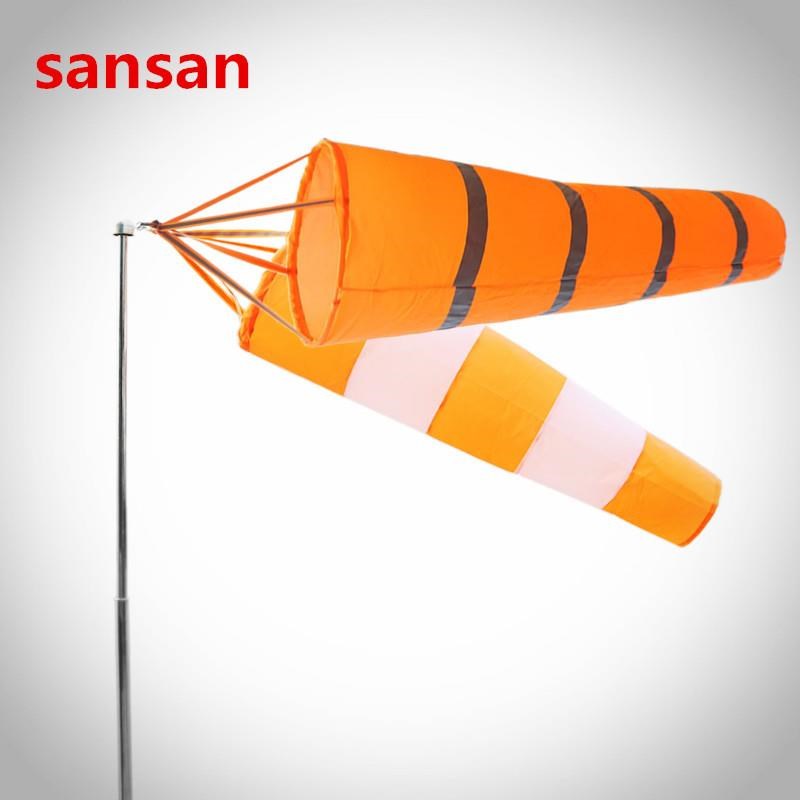 户外气象化工厂机场船用防水加厚夜光牛J津布风向标风速仪风向袋