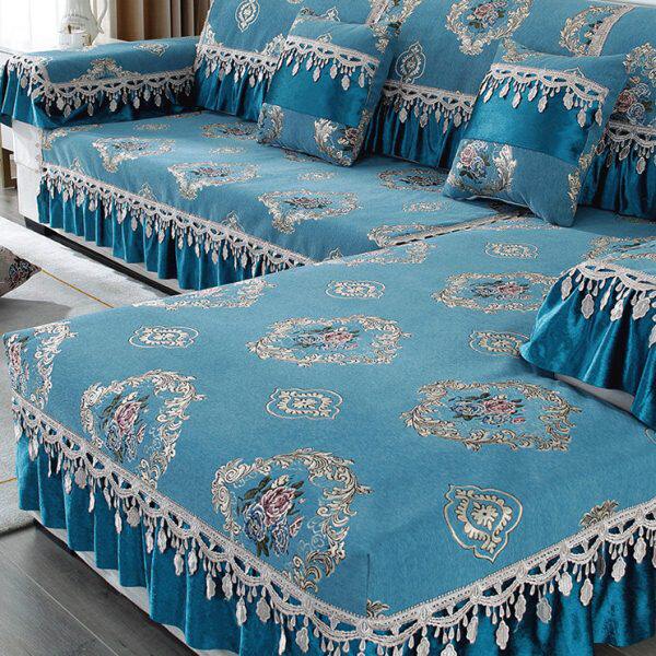 防滑三坐盖布定做妃一四季通用欧式沙发垫高档奢华皮沙发套罩垫子