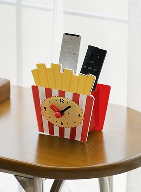 曼德尔达薯条创意时钟家庭入口D表时钟客厅卧室桌面装饰装饰品
