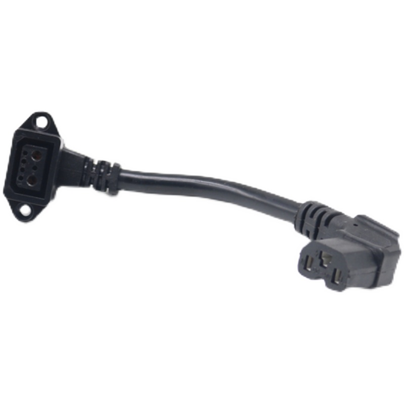 2+4振特母插头爱玛充电接口电动车加粗锂电转接线接口4平方转换头