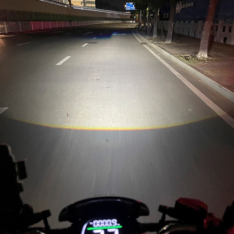 75W台铃K10电动车前大灯总成升级LED透镜天使恶魔眼灯泡改装配件