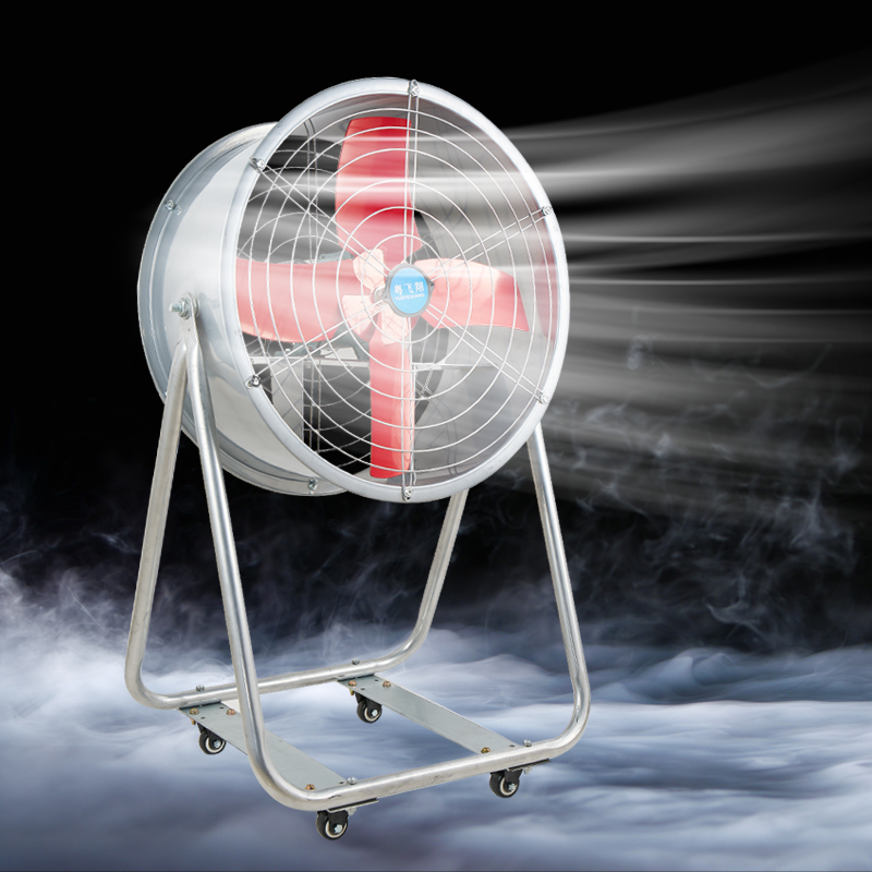 工业风扇大功率带轮强力电风扇大风量车间工厂落地扇圆筒轴流风机