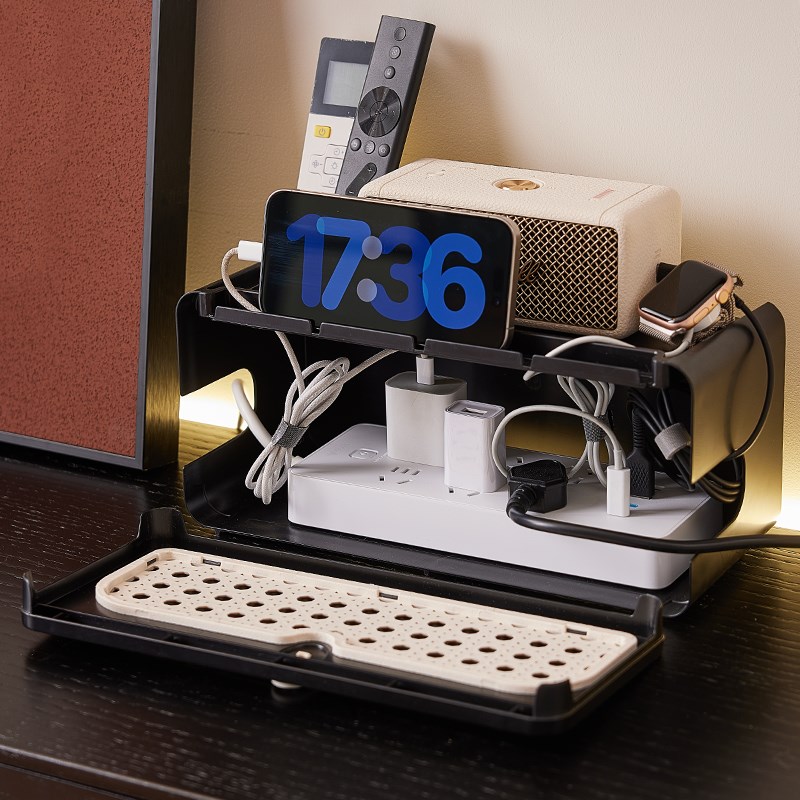 插排插座收纳盒插线板电源线数据线充电器电线收纳神器桌面集线器