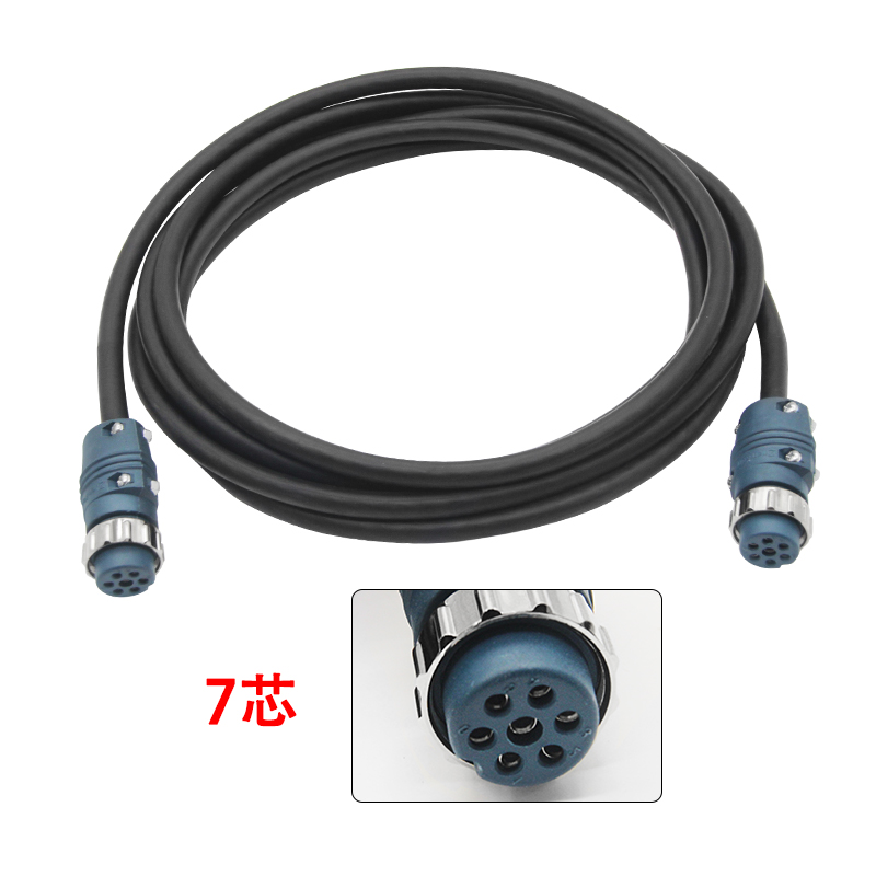 气保焊机送丝机配件6芯7芯连接器9芯二保焊送丝机控制线电缆