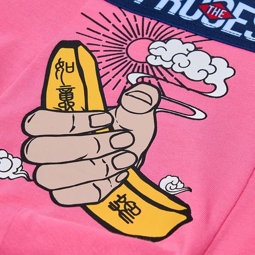 T P男士猛男粉内裤搞怪卡通创意大码四角裤头弹力棉质情侣520礼物