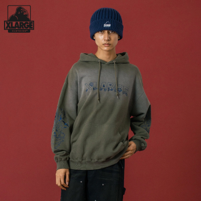 XLARGE中性风恐怖古堡连帽卫衣