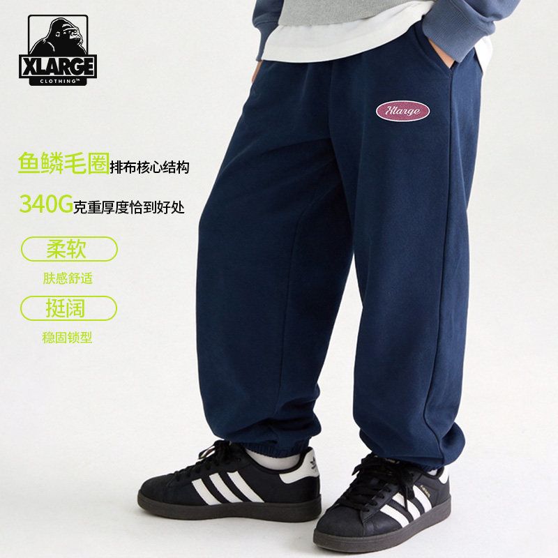 XLARGE童装裤子2026春秋新款儿童运动裤中大童休闲长裤纯棉卫裤潮图片
