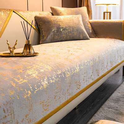 真皮奢华沙发垫子轻奢风r高端现代简约防滑座垫四季通用套罩巾盖