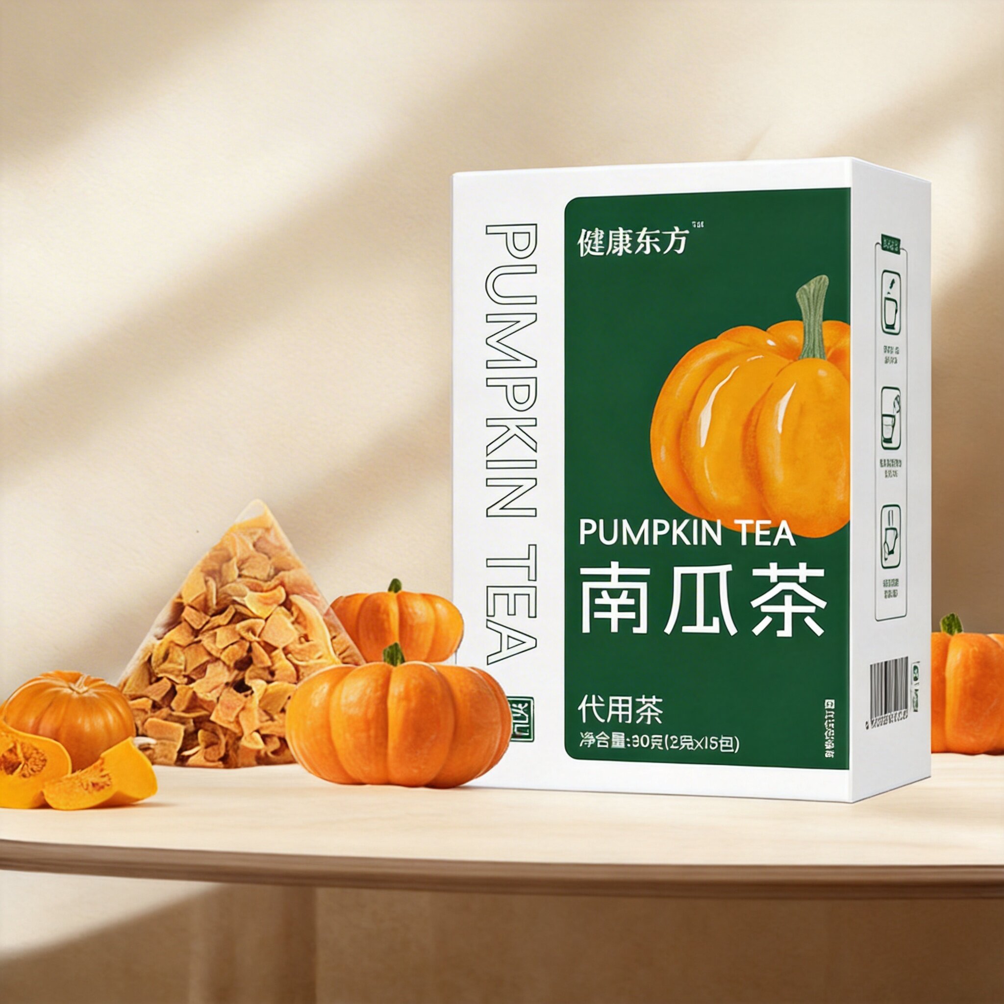 南瓜茶茶包shi气yang胃控水肿消消茶高钾排钠免煮不含冰糖茶包