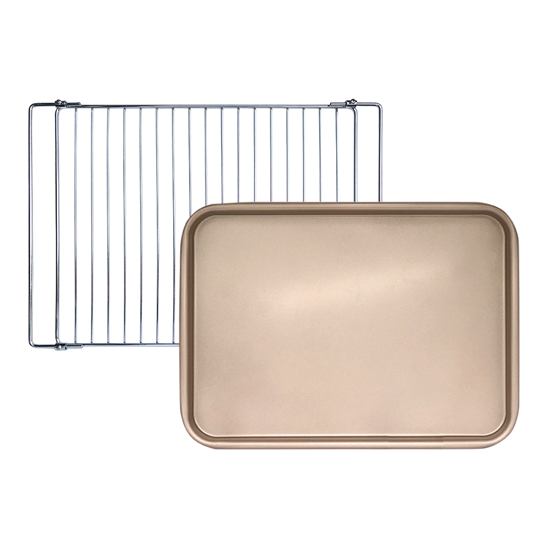 搪瓷烤盘适用海氏76L升S80风炉商用烤箱金色不粘盘伸缩烤网架晾网